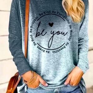 Be You Gray Women's Top. NWT